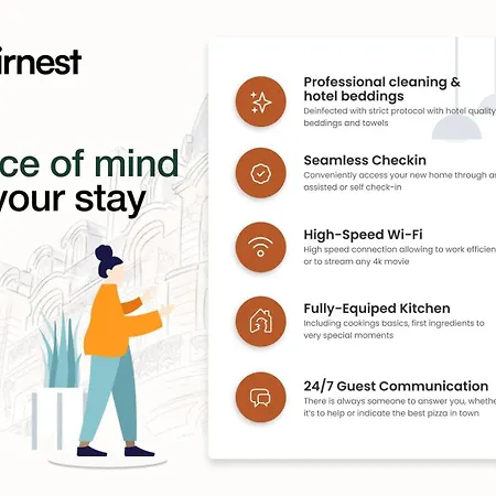 Daire Charming 1br With Terrace Praca Flores | By Airnest *